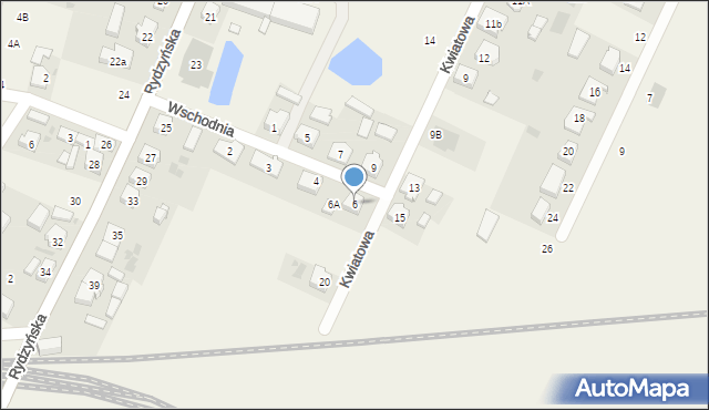 Kąkolewo, Wschodnia, 6, mapa Kąkolewo