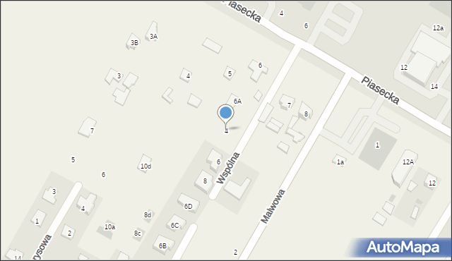 Kalinówka, Wspólna, 4, mapa Kalinówka