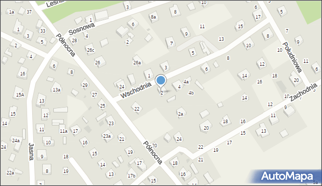 Kaliska, Wschodnia, 2, mapa Kaliska