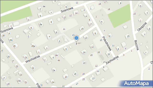 Kaliska, Wschodnia, 8, mapa Kaliska