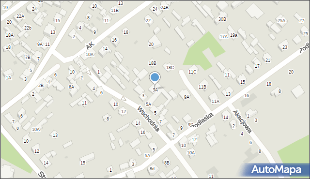 Karczew, Wschodnia, 3A, mapa Karczew