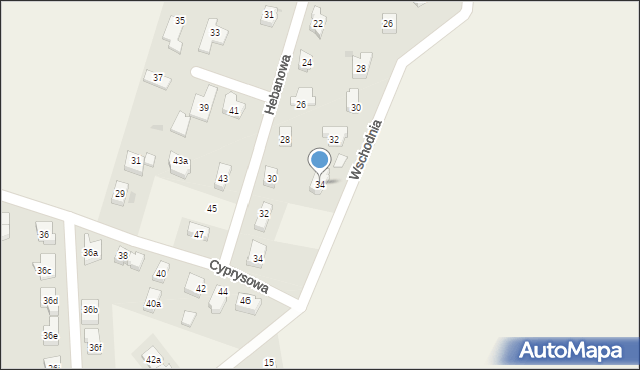 Kiełczów, Wschodnia, 34, mapa Kiełczów