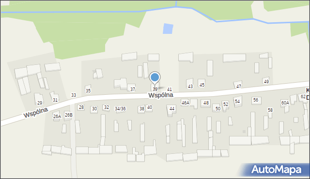 Kliczewo Duże, Wspólna, 39, mapa Kliczewo Duże