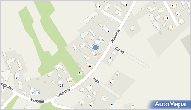 Knapy, Wspólna, 20, mapa Knapy