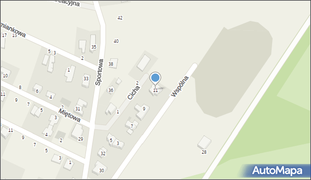 Kobierzyce, Wspólna, 11, mapa Kobierzyce