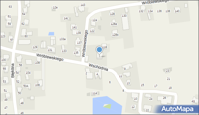 Kobiór, Wschodnia, 1, mapa Kobiór