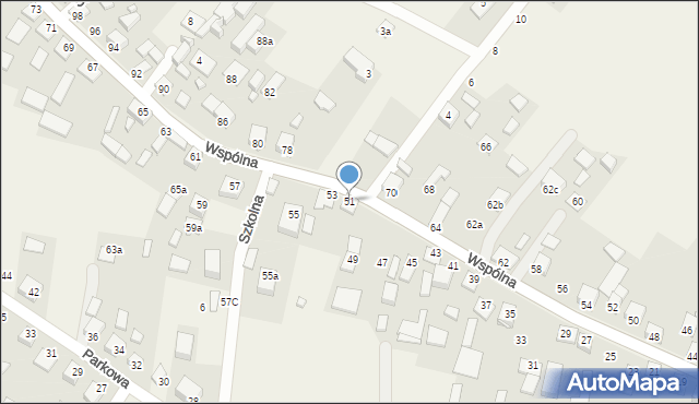 Kochcice, Wspólna, 51, mapa Kochcice