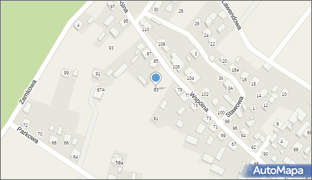Kochcice, Wspólna, 83, mapa Kochcice