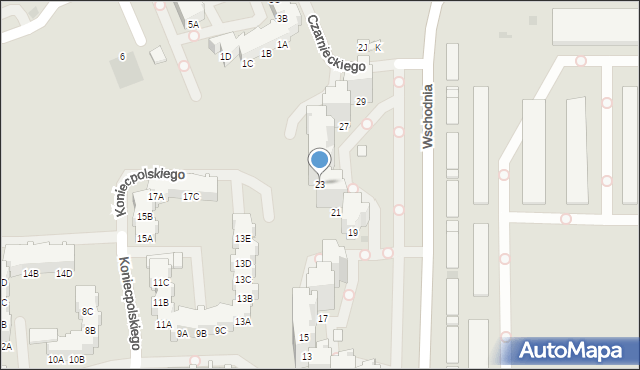 Kołobrzeg, Wschodnia, 23, mapa Kołobrzegu