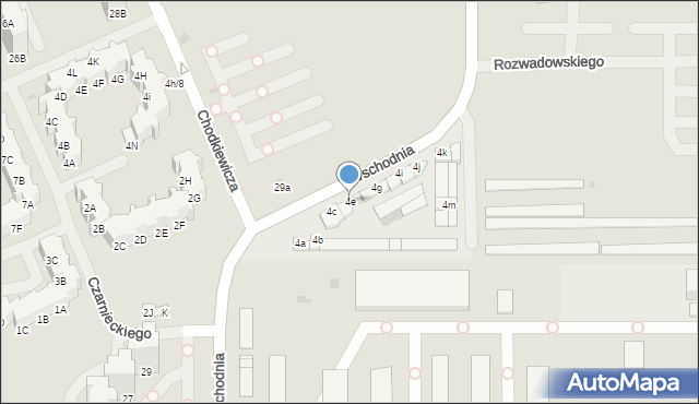 Kołobrzeg, Wschodnia, 4e, mapa Kołobrzegu