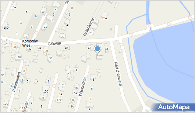 Komorów, Wschodnia, 1, mapa Komorów