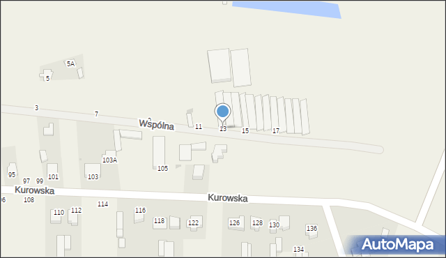 Końskowola, Wspólna, 13, mapa Końskowola