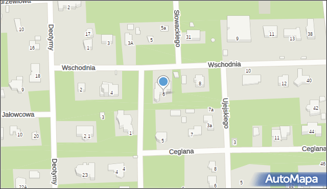 Konstancin-Jeziorna, Wschodnia, 6, mapa Konstancin-Jeziorna