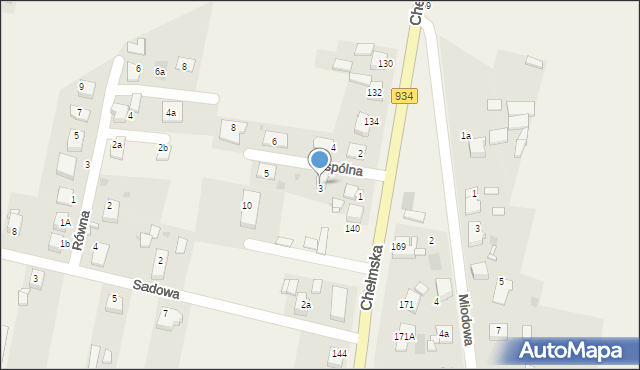 Kopciowice, Wspólna, 3, mapa Kopciowice