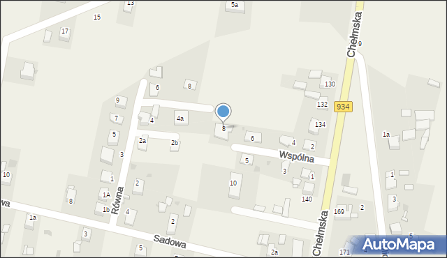 Kopciowice, Wspólna, 8, mapa Kopciowice