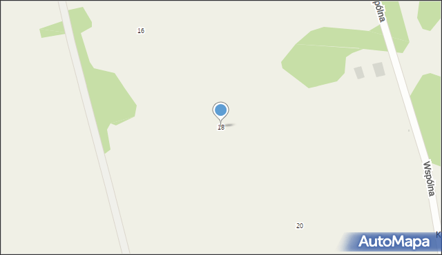 Korzystno, Wspólna, 18, mapa Korzystno