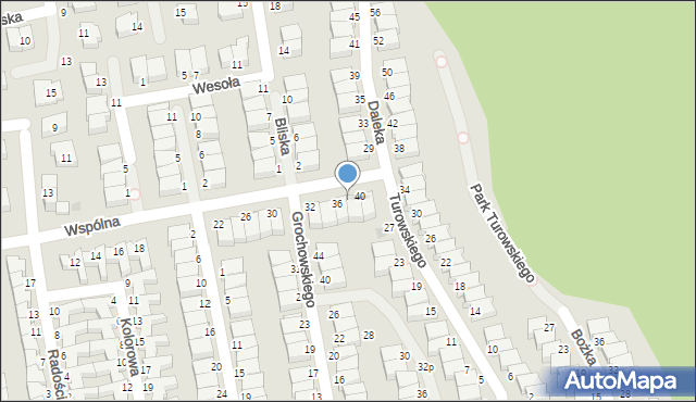 Koszalin, Wspólna, 38, mapa Koszalina