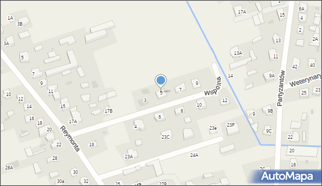 Kotuń, Wspólna, 5, mapa Kotuń