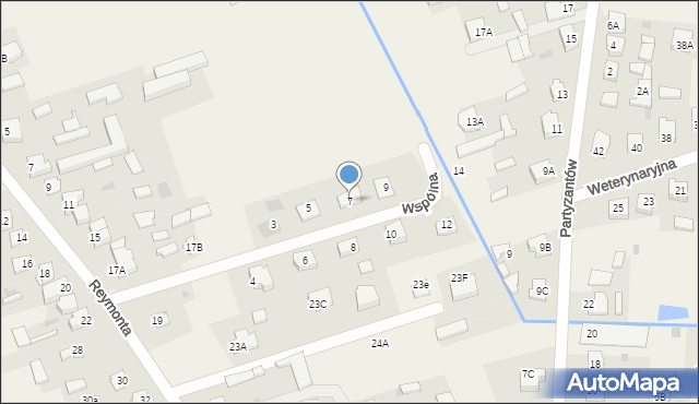 Kotuń, Wspólna, 7, mapa Kotuń