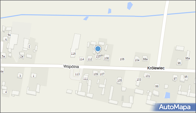 Królewiec, Wspólna, 110, mapa Królewiec