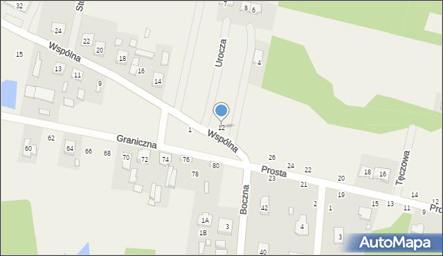 Królewiec, Wspólna, 12, mapa Królewiec