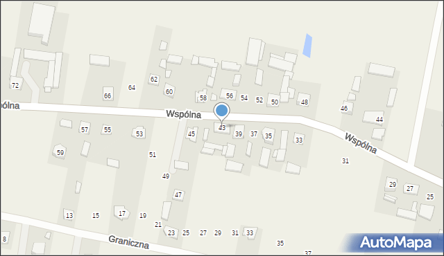 Królewiec, Wspólna, 43, mapa Królewiec