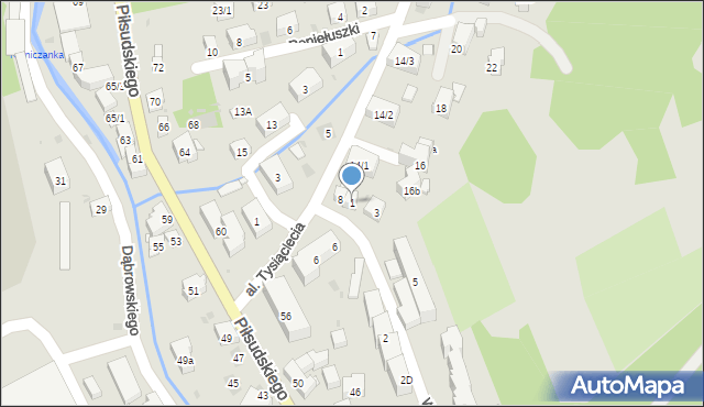 Krynica-Zdrój, Wspólna, 1, mapa Krynica-Zdrój