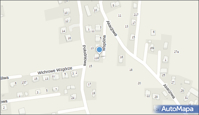 Krzysztoforzyce, Wspólna, 9, mapa Krzysztoforzyce