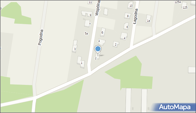 Krzywiec, Wspólna, 2A, mapa Krzywiec