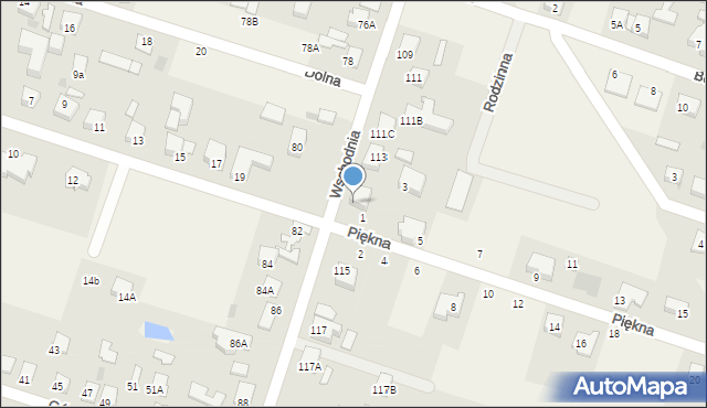 Ksawerów, Wschodnia, 113A, mapa Ksawerów