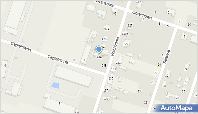 Ksawerów, Wschodnia, 94A, mapa Ksawerów