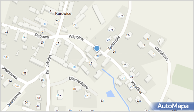 Kurowice, Wspólna, 37, mapa Kurowice
