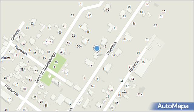 Kutno, Wspólna, 7, mapa Kutno