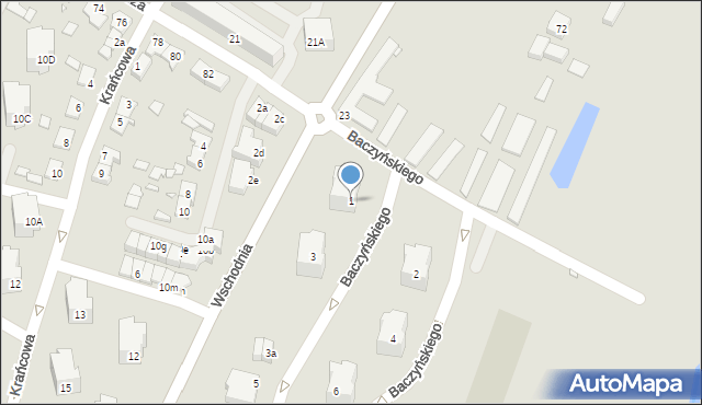 Kwidzyn, Wschodnia, 1, mapa Kwidzyn
