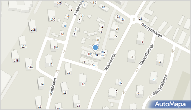 Kwidzyn, Wschodnia, 10e, mapa Kwidzyn