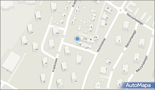 Kwidzyn, Wschodnia, 10j, mapa Kwidzyn