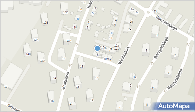 Kwidzyn, Wschodnia, 10k, mapa Kwidzyn
