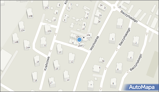 Kwidzyn, Wschodnia, 10m, mapa Kwidzyn