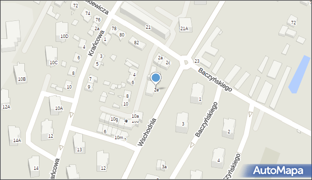 Kwidzyn, Wschodnia, 2e, mapa Kwidzyn