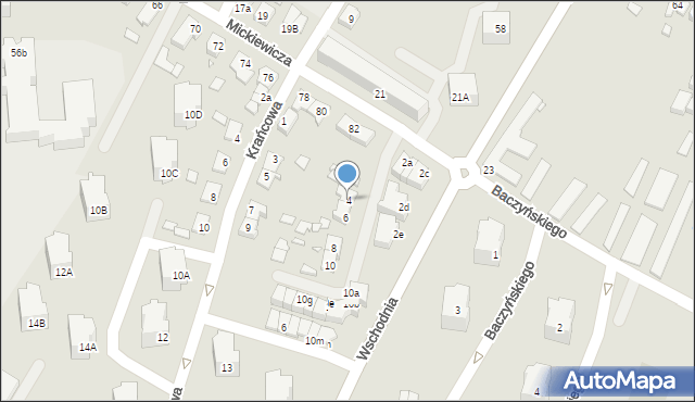 Kwidzyn, Wschodnia, 4, mapa Kwidzyn