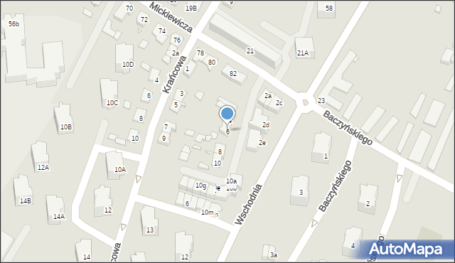 Kwidzyn, Wschodnia, 6, mapa Kwidzyn