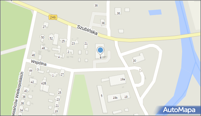 Łabiszyn, Wspólna, 6, mapa Łabiszyn