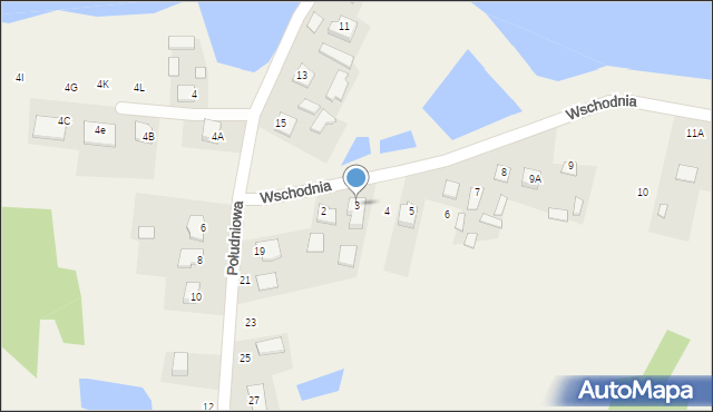 Łaszczówka, Wschodnia, 3, mapa Łaszczówka