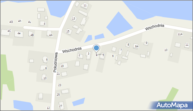 Łaszczówka, Wschodnia, 4, mapa Łaszczówka