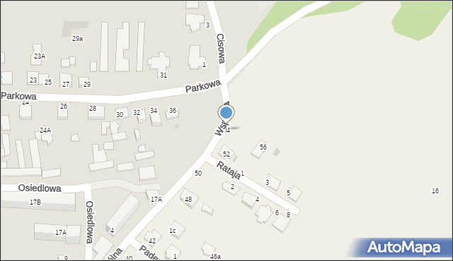 Łazieniec, Wspólna, 54, mapa Łazieniec