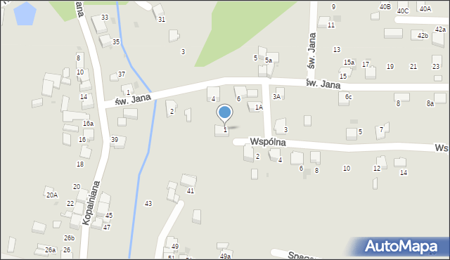 Łaziska Górne, Wspólna, 1, mapa Łaziska Górne