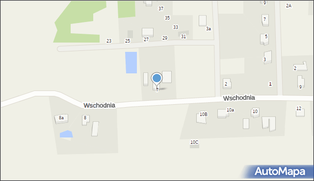 Łęgi, Wschodnia, 7, mapa Łęgi