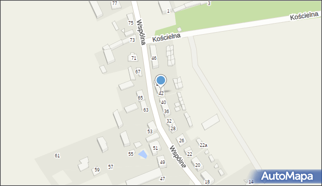 Luciny, Wspólna, 42, mapa Luciny