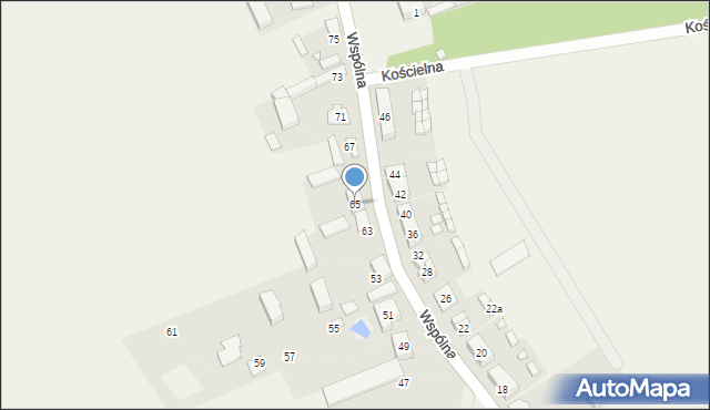 Luciny, Wspólna, 65, mapa Luciny