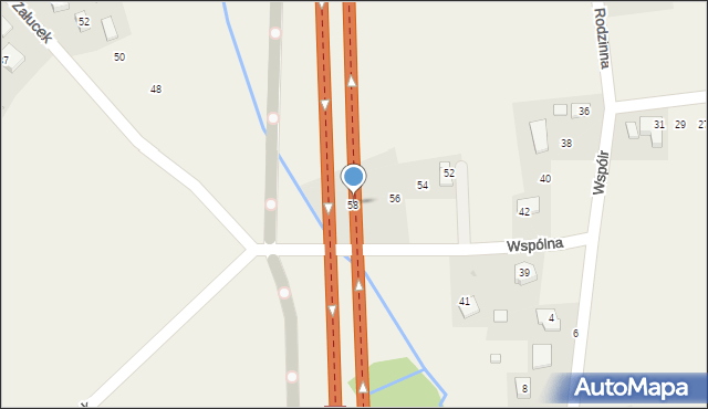 Łuczyce, Wspólna, 58, mapa Łuczyce